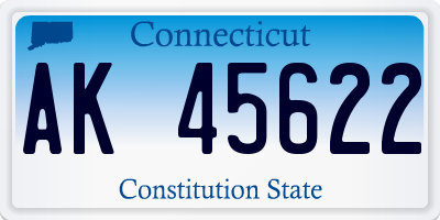 CT license plate AK45622