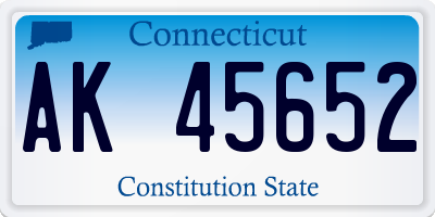 CT license plate AK45652