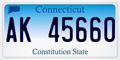 CT license plate AK45660