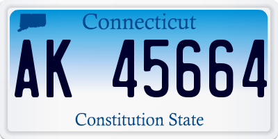 CT license plate AK45664