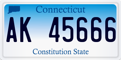 CT license plate AK45666