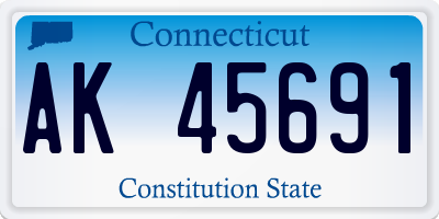 CT license plate AK45691