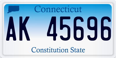 CT license plate AK45696