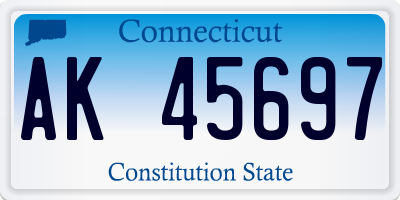 CT license plate AK45697