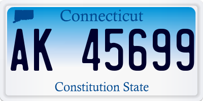 CT license plate AK45699