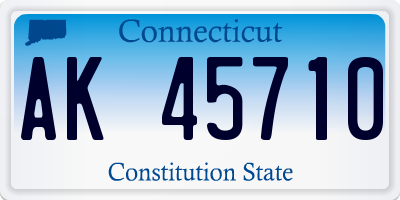 CT license plate AK45710
