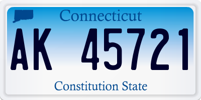CT license plate AK45721