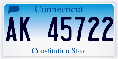 CT license plate AK45722