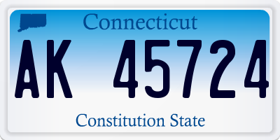 CT license plate AK45724