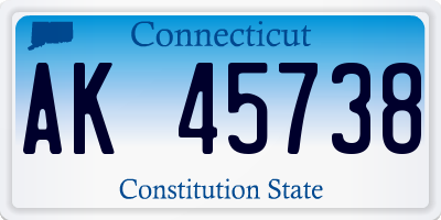 CT license plate AK45738