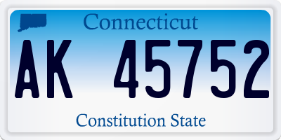 CT license plate AK45752