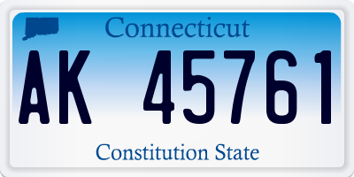 CT license plate AK45761