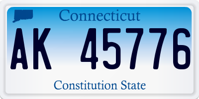 CT license plate AK45776