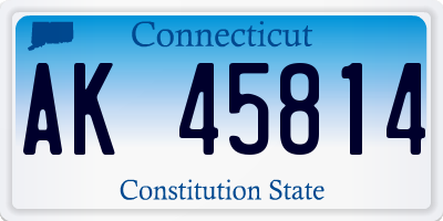 CT license plate AK45814