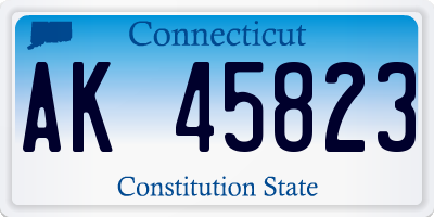CT license plate AK45823