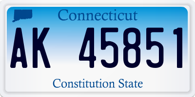 CT license plate AK45851
