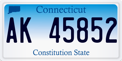 CT license plate AK45852