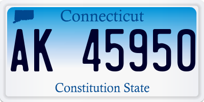 CT license plate AK45950