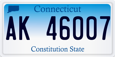 CT license plate AK46007
