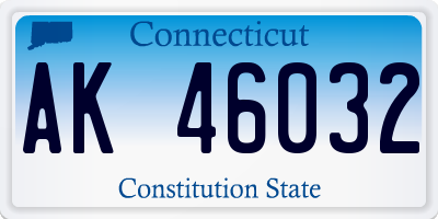 CT license plate AK46032