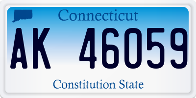 CT license plate AK46059