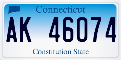 CT license plate AK46074