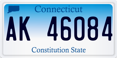 CT license plate AK46084