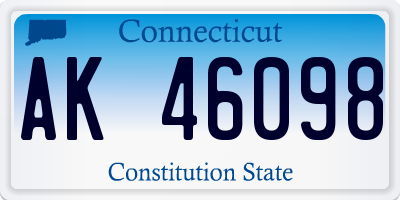 CT license plate AK46098