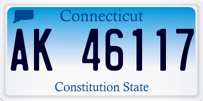 CT license plate AK46117