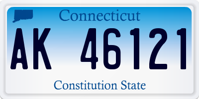 CT license plate AK46121