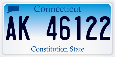 CT license plate AK46122