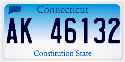 CT license plate AK46132
