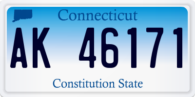 CT license plate AK46171