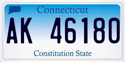 CT license plate AK46180