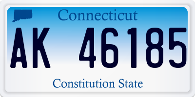 CT license plate AK46185