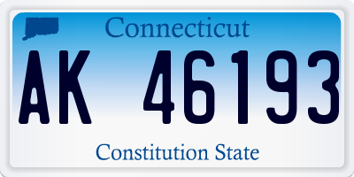 CT license plate AK46193