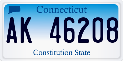 CT license plate AK46208