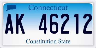 CT license plate AK46212