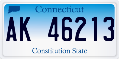 CT license plate AK46213
