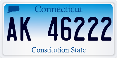 CT license plate AK46222
