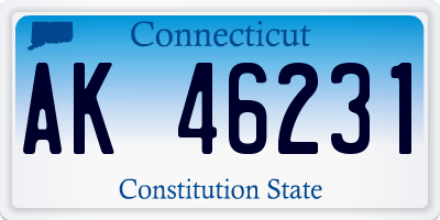 CT license plate AK46231
