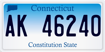 CT license plate AK46240