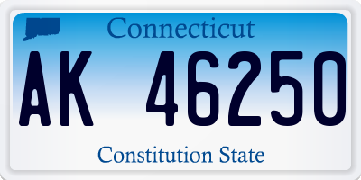CT license plate AK46250