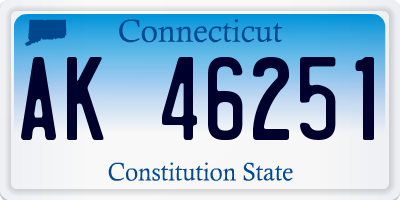 CT license plate AK46251