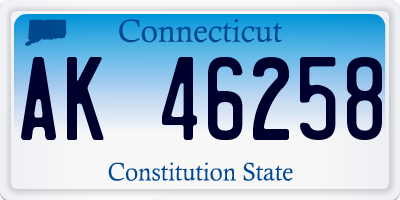 CT license plate AK46258