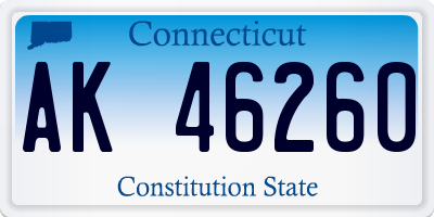 CT license plate AK46260
