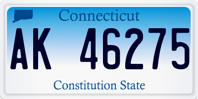 CT license plate AK46275