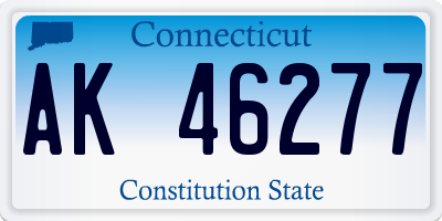 CT license plate AK46277