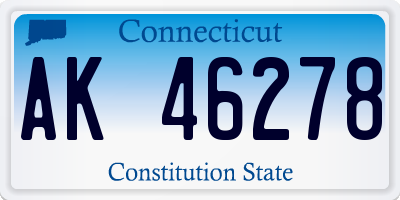 CT license plate AK46278