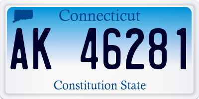 CT license plate AK46281